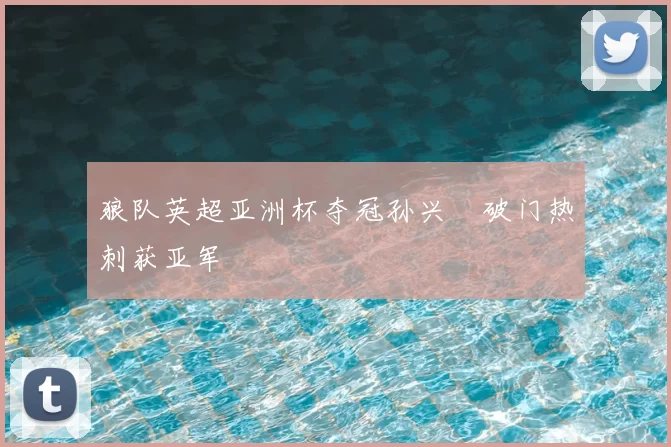 狼队英超亚洲杯夺冠孙兴慜破门热刺获亚军